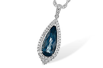 B244-12013: NECK 2.40 LONDON BLUE TOPAZ 2.65 TGW