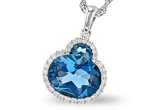 B327-79349: NECK 2.86 LONDON BLUE TOPAZ 3.00 TGW (10X8 OVAL)