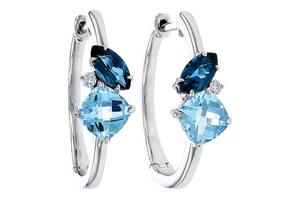 B329-58368: EARRINGS 1.82 TW BLUE TOPAZ 1.86 TGW