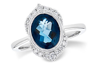 C327-80240: LDS RG 1.86 LONDON BLUE TOPAZ 2.00 TGW