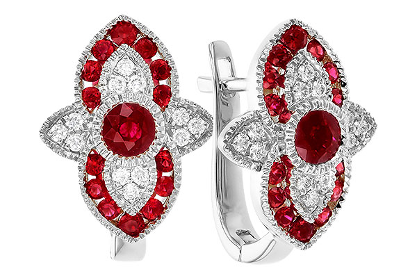 E328-63849: EARR .78 TW RUBY .90 TGW