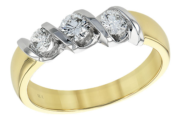 K147-79285: LDS WED RING .20 BR .50 TW