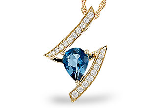 M329-55667: NECK 1.04 LONDON BLUE TOPAZ 1.23 TGW (8x6MM)